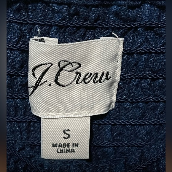 J. Crew Indigo Plaid Smocked Balloon Puff Sleeve Midi Long Sleeve Dress - Picture 6 of 10